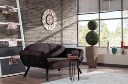 Atelier Del Sofa Genzo Sofá Cama de 2 Plazas - Negro